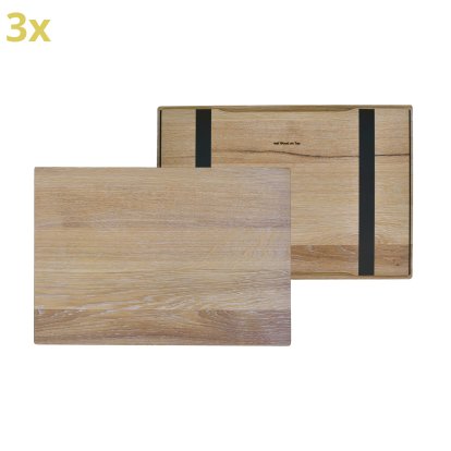 Holzauflage (3er Set) für USM Haller Regale, Größe XL, 50 cm x 35 cm, Eiche, weißgeölt