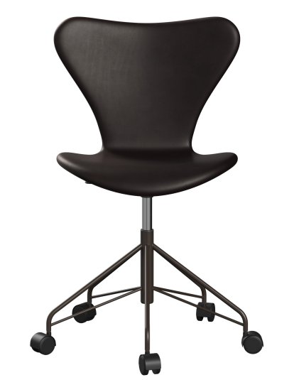 Serie 7 Drehstuhl 3117/3217 Vollpolsterung, Ohne Armlehnen, Leder Grace dark brown, Brown bronze