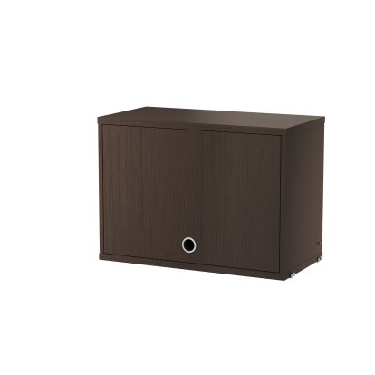 String System Schrankelement mit Klapptür, B 58 cm / Eiche dunkel