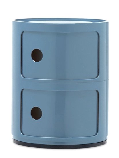 Componibili Container rund 2 Fächer, Himmelblau