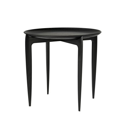 Objects Tray Tisch, Schwarz, Ø 45 cm
