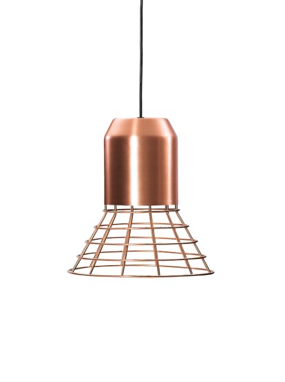 Bell Light Pendelleuchte, Kupfer, Metallkorb verkupfert, H 16 x ø 29 cm