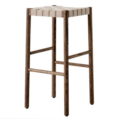 Betty Barhocker TK7 / TK8, Barvariante: 76 cm, Eiche geräuchert geölt / Leinen natur