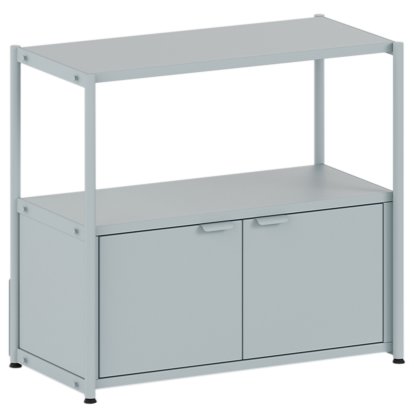 Unit Sideboard M Stahl, 1 x Doppeltür, Blassblau
