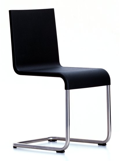 .05 Stuhl, Stapelbar, Basic dark, Edelstahl gebürstet