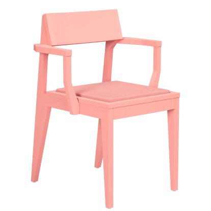 Schulz Armlehnstuhl, Sitzpolster rosa (Vidar 4 0622), Esche soft pink
