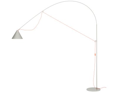 Ayno XL Stehleuchte, Seidengrau, Orange, 2700 K