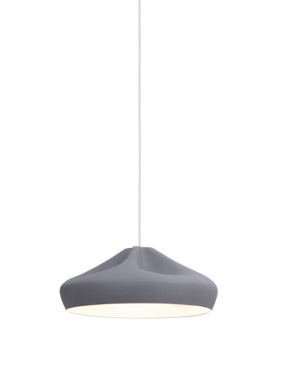 Pleat Box Pendelleuchte, Ø 34 cm, Grau-weiß