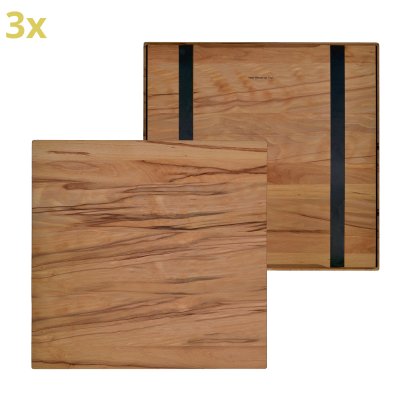 Holzauflage (3er Set) für USM Haller Regale, Größe XL, 50 cm x 50 cm, Kernbuche