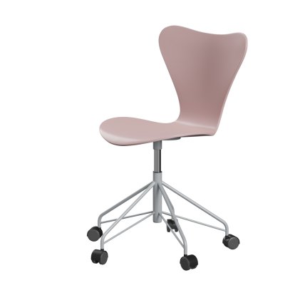 Serie 7 Drehstuhl 3117/3217 New Colours, Ohne Armlehnen, Lack, Pale rose, Silver grey