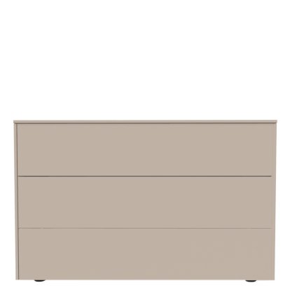 Aventa Sideboard mit Schubkasten, 120 cm, 3 Höhenraster, Melamin kaschmirgrau, Kunststoffgleiter