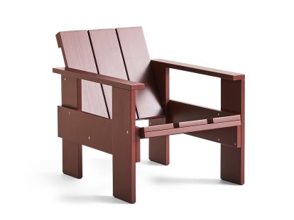 Crate Loungestuhl, Kiefer iron red lackiert