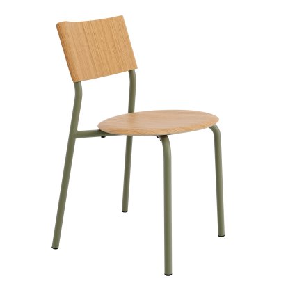 SSD Stuhl, Metall/Holz, Eiche, Khakigrün