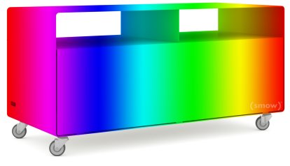 TV Lowboard R 108, Wunschfarbe (RAL Classic), Industrierollen