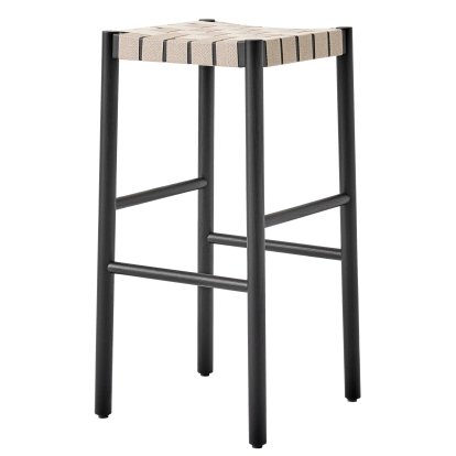 Betty Barhocker TK7 / TK8, Barvariante: 76 cm, Schwarz / Leinen natur