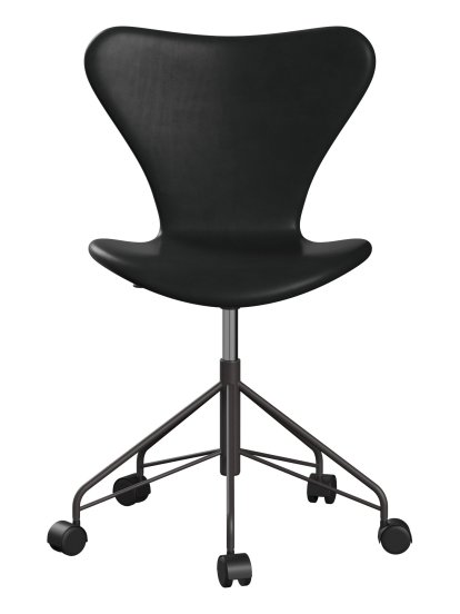 Serie 7 Drehstuhl 3117/3217 Vollpolsterung, Ohne Armlehnen, Leder Grace dark brown, Black