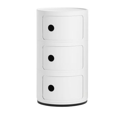 Componibili Container Matt, 3 Fächer, Weiß