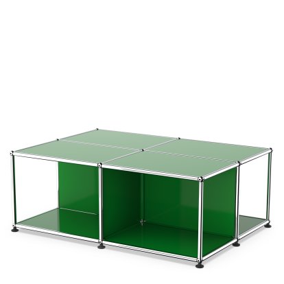 USM Haller Couchtisch mit Ablagefächern, USM grün