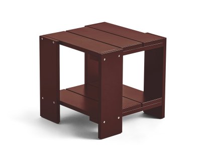 Crate Beistelltisch, Kiefer iron red lackiert