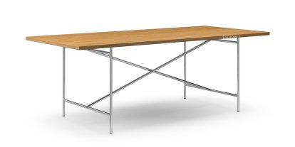 Eiermann 2 Esstisch, Eiche natur, 200 x 90 cm, chrom