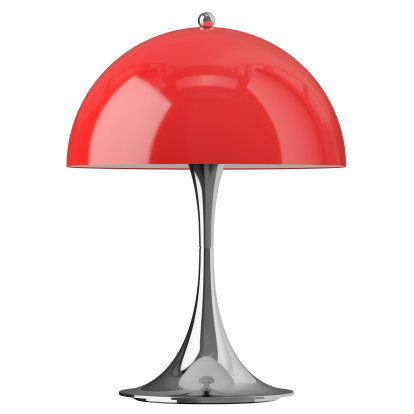 Panthella 250 Akkuleuchte, Chrom opal rot