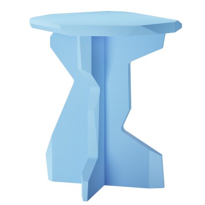 Fels Hocker, Esche himmelblau 