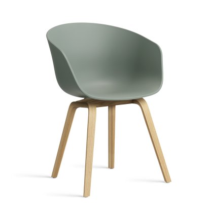 About A Chair AAC 22 Armlehnstuhl, Fall green 2.0, Eiche lackiert