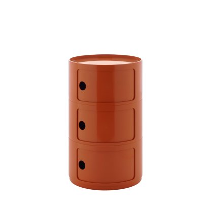 Componibili Container Big, 3 Fächer, Orange, Ohne Rollen