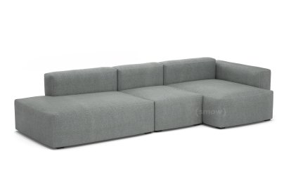 Mags Soft Sofa Kombination 4, Armlehne rechts, Hallingdal 166 - schwarz/weiß