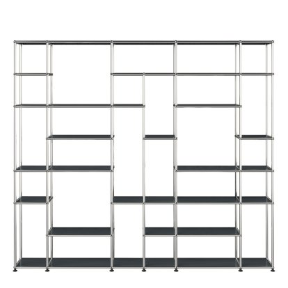 USM Haller Wohnzimmer Regal XXL, Anthrazitgrau RAL 7016