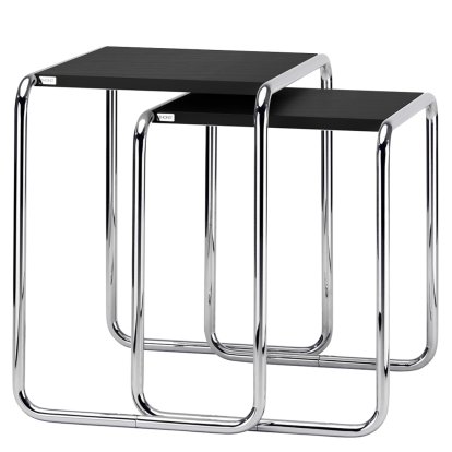 Satztischset B 9 a + b, Esche lackiert schwarz