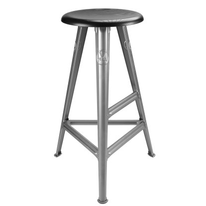 Rowac-Schemel – Modell 1 / 75 cm, Esche schwarz, Naked steel
