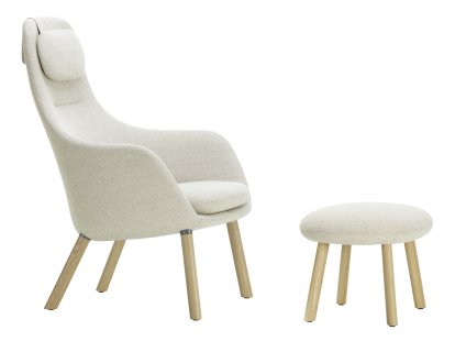HAL Loungesessel, Stoff Dumet elfenbein melange, Mit Ottoman