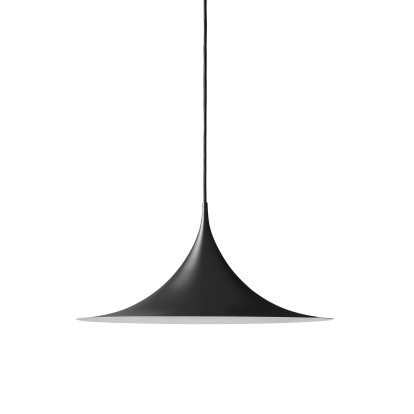 Semi Pendelleuchte, Ø 47 cm, Schwarz, matt