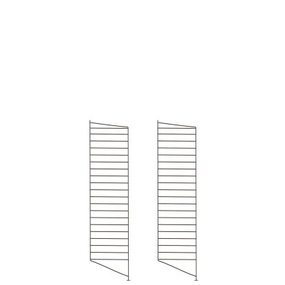 String System Bodenleiter, 2er Set, 115 x 30 cm, Dunkelbraun