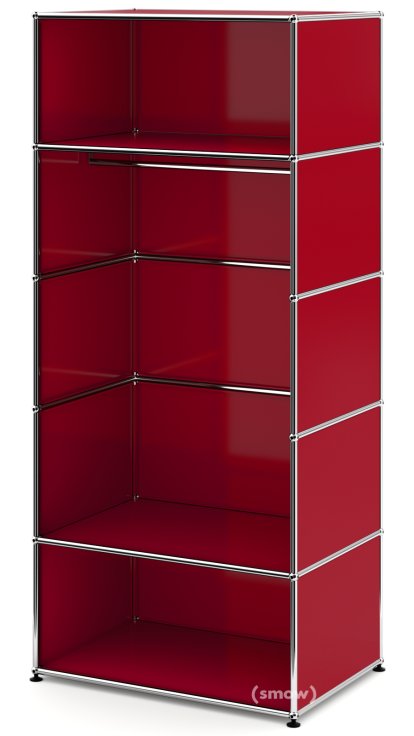 USM Haller Garderobe M mit Kleiderstange Typ 2, USM rubinrot