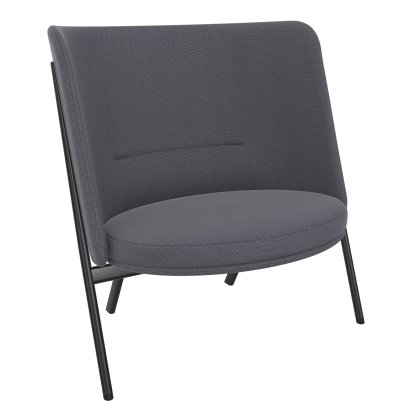 D70 Sessel, Stoff Arco - kies, Schwarz