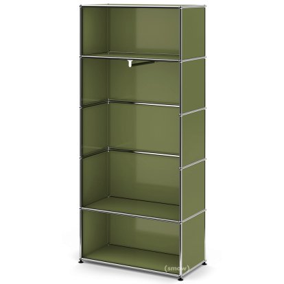 USM Haller Garderobe M mit Kleiderstange Typ 1, Olivgrün RAL 6003