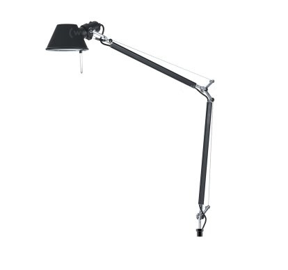 Tolomeo Tischleuchte, Schwarz, mit USM-Haltezapfen für USM Haller Adaptionspunkt, Halogenlampe