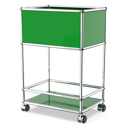 USM Haller Bar Sideboard Typ 2, USM grün, Weiche Rollen für harte Böden