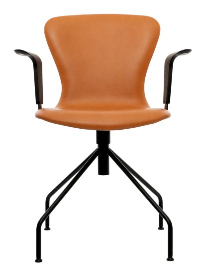 PLAYchair Swing Stuhl, Mit Armlehnen, Leder cognac