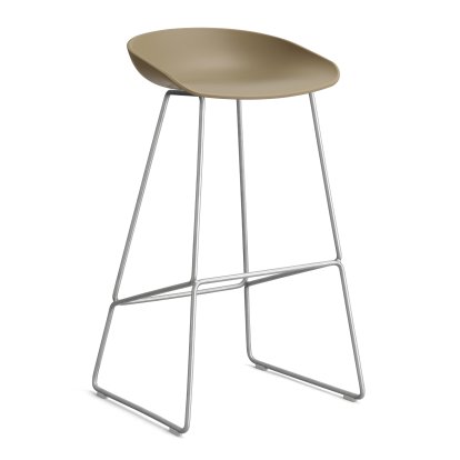 About A Stool AAS 38 Barhocker, Barvariante: Sitzhöhe 74 cm, Edelstahl, Clay 2.0