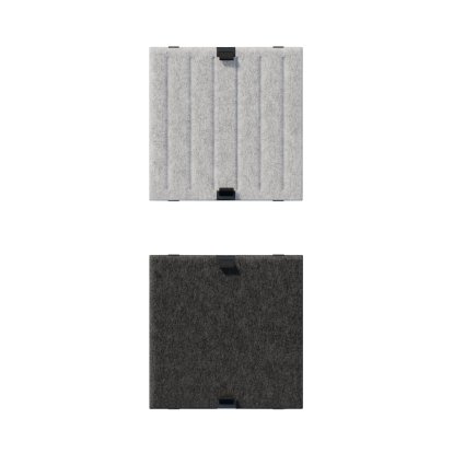 USM Soft Panel Duo für USM Haller Regale, 35 cm x 35 cm, Grau / Dunkelgrau