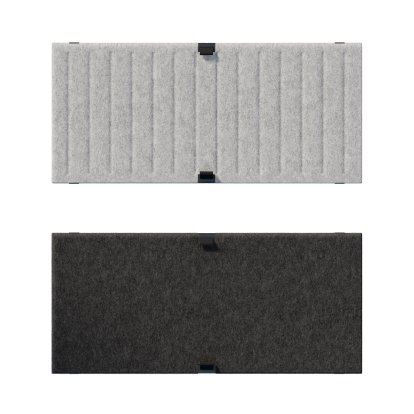 USM Soft Panel Duo für USM Haller Regale, 75 cm x 35 cm, Grau / Dunkelgrau