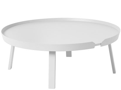Around Couchtisch, XL (H 36 x Ø 95 cm), Esche weiß