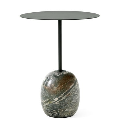 Lato Beistelltisch LN8 / LN9, Rund (Ø 40 cm), Deep Green / Verde Alpi Marmor