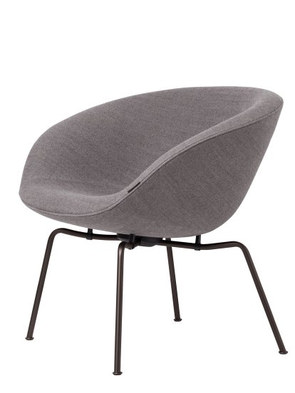 Pot Loungesessel, Dunkelbraun pulverbeschichtet, Capture, Capture 4601 - Dunkelgrau