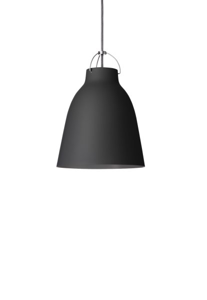 Caravaggio Matt Pendelleuchte, P2 (Ø 25,8 cm), Schwarz