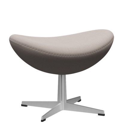 Egg Fußhocker, Christianshavn, Christianshavn 1120 - Light Beige, Satingebürstetes Aluminium