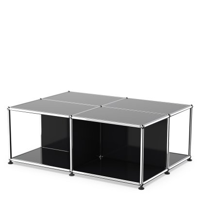 USM Haller Couchtisch mit Ablagefächern, Graphitschwarz RAL 9011